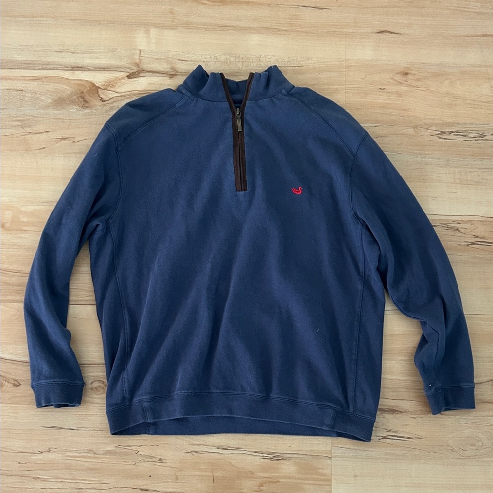 Men's Navy Southern Marsh Half-Zip Sweater